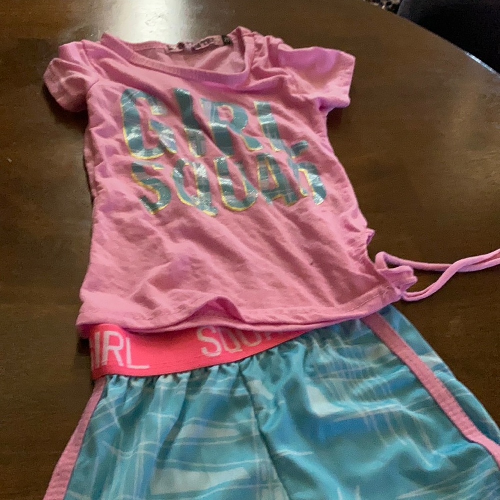 Pink and blue girl squad summer sets